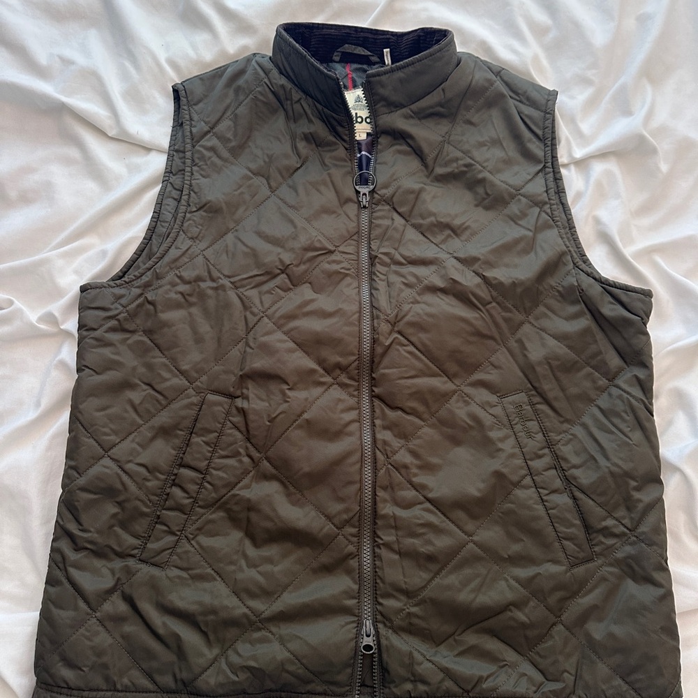 Barbour Quilted Khaki Vest